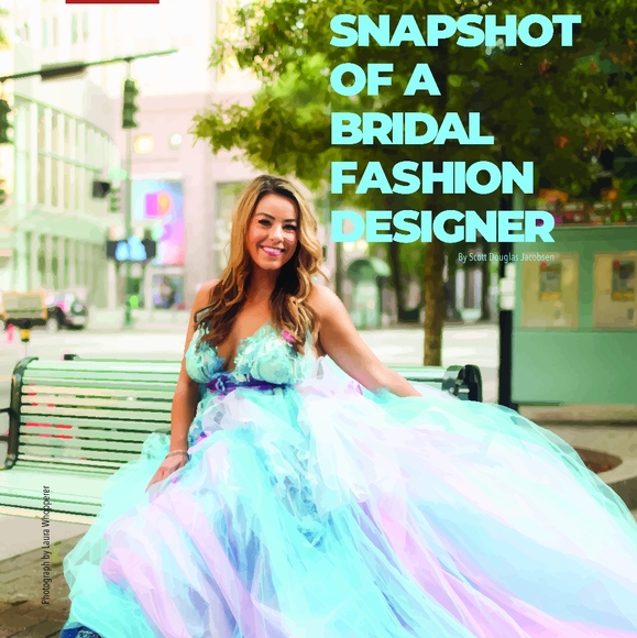 SAMPLE GOWN ONLY-MELISSA Turquoise Pink White Wedding Ballgown Set - Picture 16 of 16